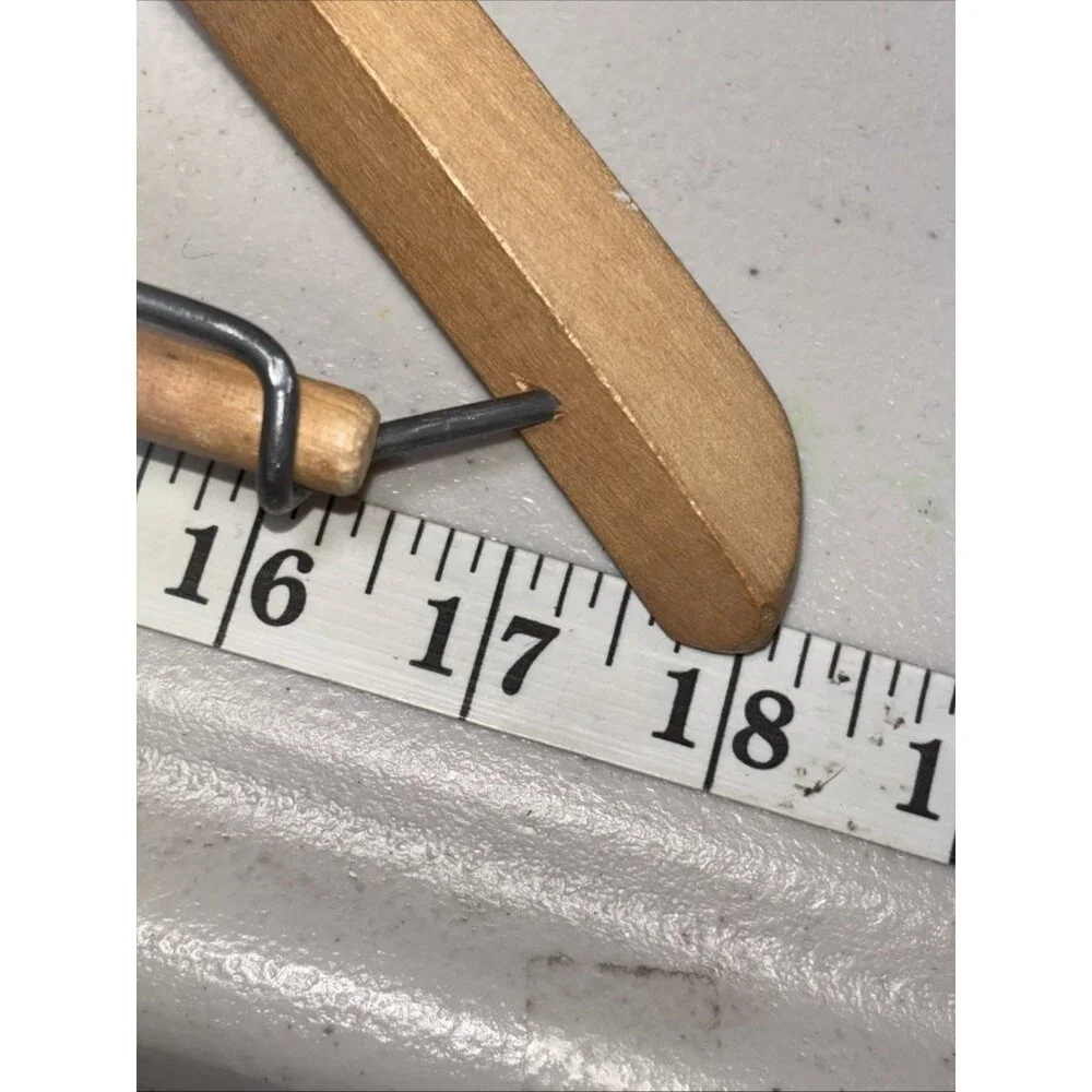 Batts Lt Brown Wooden Wishbone Suit Jacket Pants Hanger‎ Set Of 6